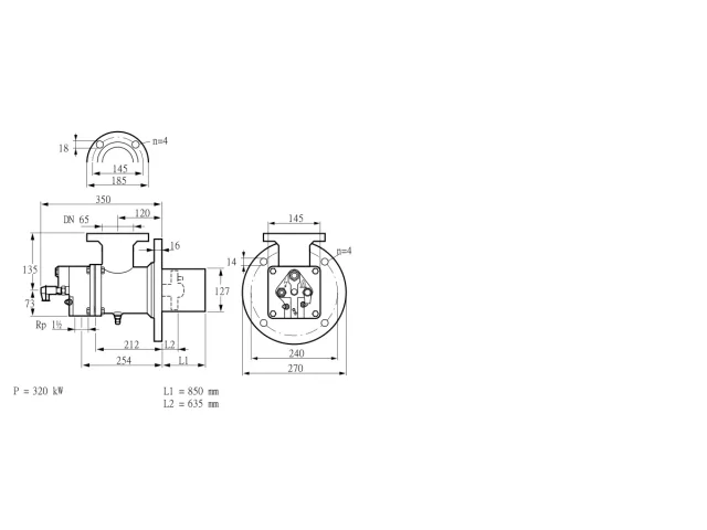 Kromschroder BIO 125HB-850/635-(2)EB — промышленная газовая горелка — 84199089