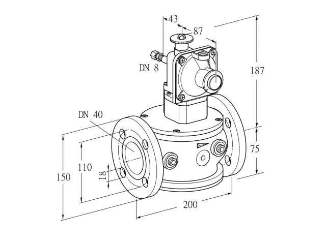Kromschroder JSAV 40F40/1-3 — регулятор давления газа — 86362020