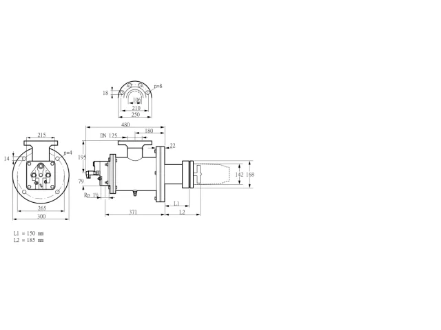Kromschroder BICW 140HB-150/185-(26)F — промышленная газовая горелка — 84199349