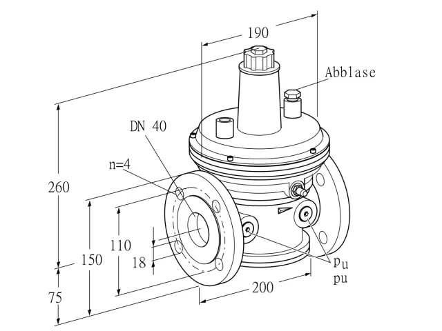 Kromschroder VAR 40F05-1Z — регулятор давления газа — 86054034