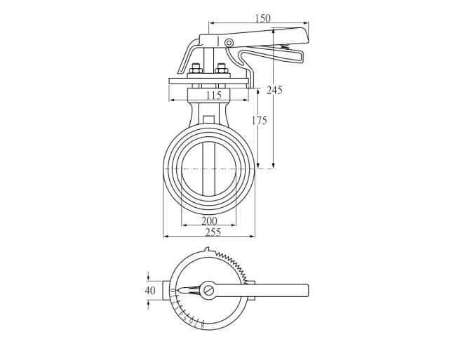 Kromschroder DKR 200Z03H350D — дисковая поворотная заслонка — 72701130