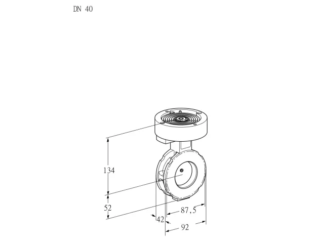 Kromschroder BVGF 40W05 — дисковая поворотная заслонка — 88300043