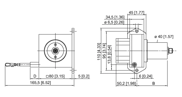 Тросиковый энкодер TURCK DW2000-110-7E-H1441