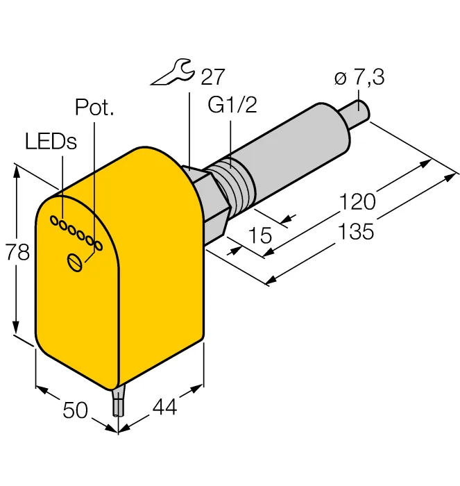 Калориметрические датчики потока TURCK FCS-G1/2A4P-AP8X/L120