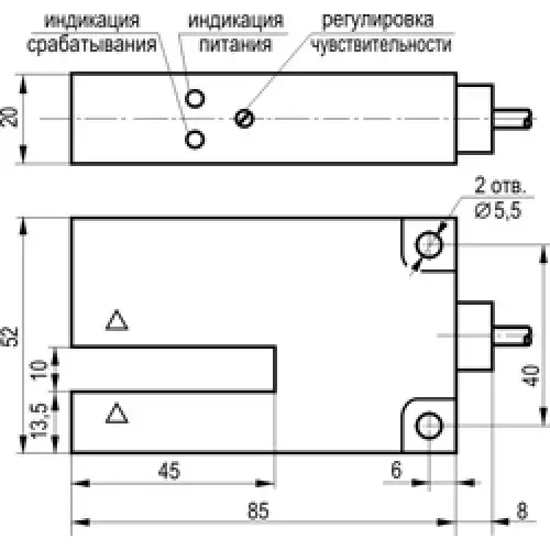 Вилочные датчики ТЕКО OMR N04A5-43P-R10-LZ