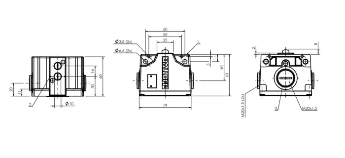 Блочные кулачковые выключатели Balluff BNS02F0