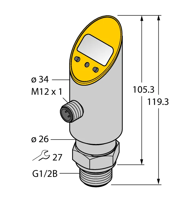 Датчики давления с релейным выходом TURCK PS016V-609-2UPN8X-H1141