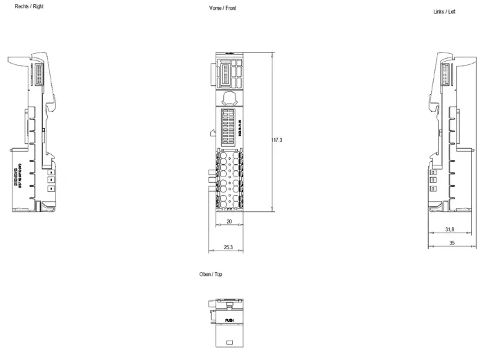Базовый Блок BU20-P12+A0+4B Siemens 6ES7193-6BP20-0BF0