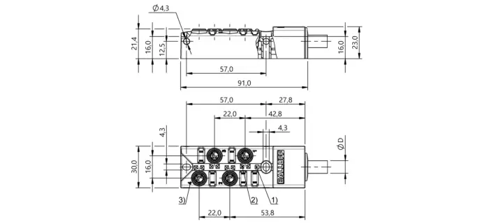 Коробки распределительные для датчиков Balluff BPI00C6