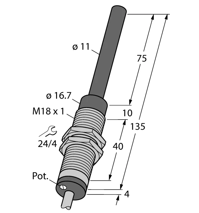 Индуктивные датчики расстояния TURCK WI70-M18-LIU5
