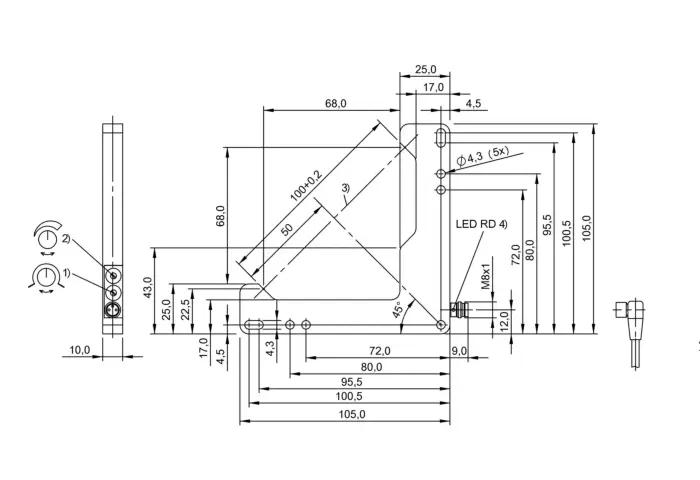 Угловые оптические датчики Balluff BWL0011
