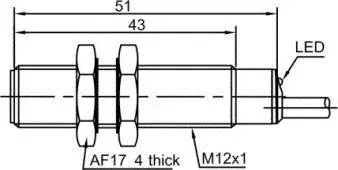 Индуктивные датчики LANBAO LR12XBF04DPOY-5M