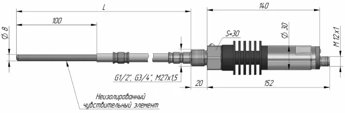 Емкостные сигнализаторы уровня СЕНСОР ДКЕ-С400-301Р-3113-СА.6