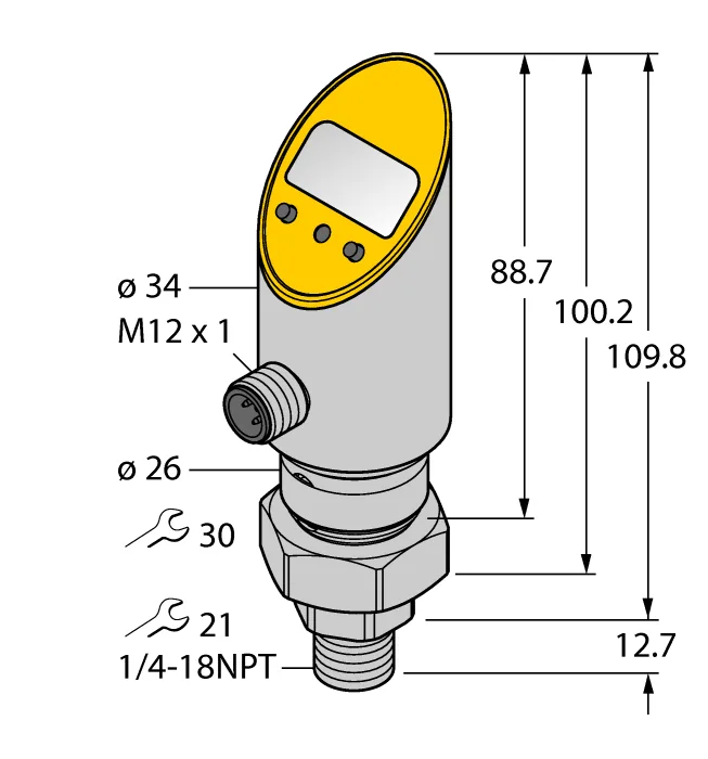 Датчики давления с релейным выходом TURCK PS01VR-503-2UPN8X-H1141
