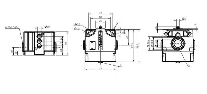 Блочные кулачковые выключатели Balluff BNS04F8