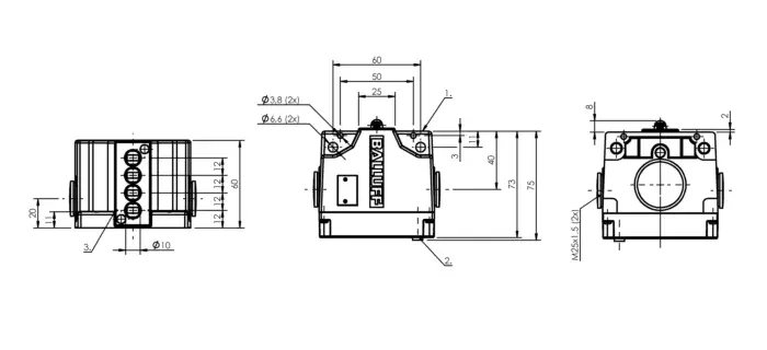 Блочные кулачковые выключатели Balluff BNS02MK