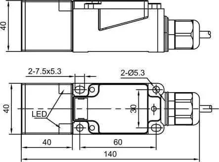Индуктивные датчики LANBAO LE40XZSF15DPRW2-D