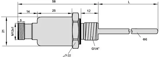 Датчики температуры pt100 Sentinel TP06N-G1/4-L50-T-SC