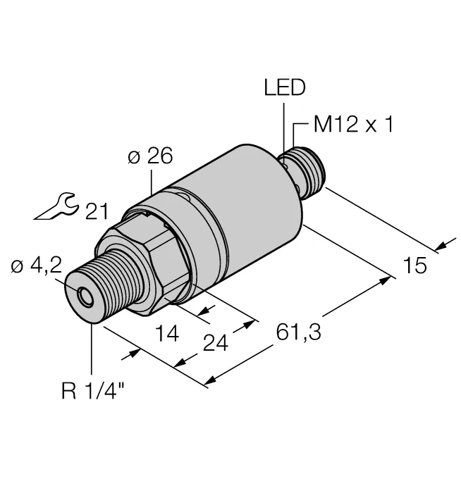 Датчики давления с релейным выходом TURCK PC01VR-210-2UPN8X-H1141