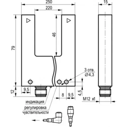Вилочные датчики ТЕКО OUR NC9A5-43P-R220-LZS4