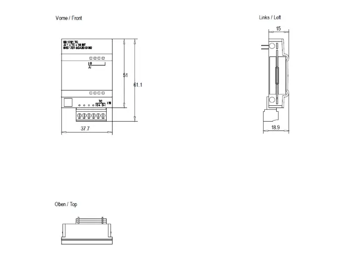 Системная плата термопары Siemens 6ES7231-5QA30-0XB0