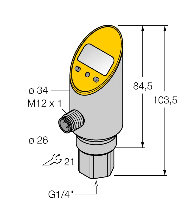 Аналоговые датчики давления 4-20 мА TURCK PS040V-301-LI2UPN8X-H1141