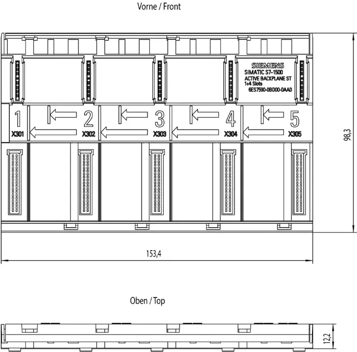 Активная задняя шина Siemens 6ES7590-0BD00-0AA0