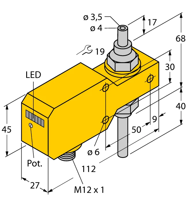 Калориметрические датчики потока TURCK FCI-TCD04A4P-ARX-H1140