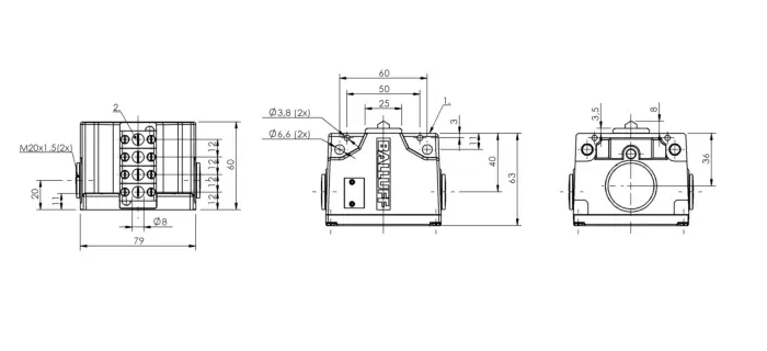 Блочные кулачковые выключатели Balluff BNS02A2