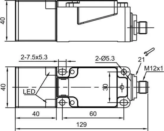 Индуктивные датчики LANBAO LE40XZSN20DPRW2-E2