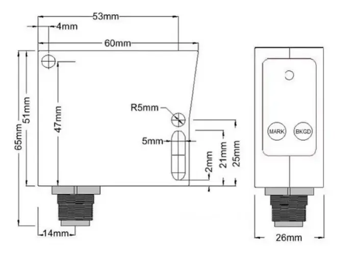 Датчики контрастных меток, датчики фотометки и контраста NEFTIM Contrast-30-T