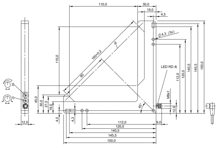 Угловые оптические датчики Balluff BWL0004
