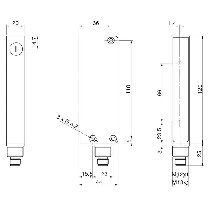 Световые барьеры DATASENSING BX80B/2N-0H