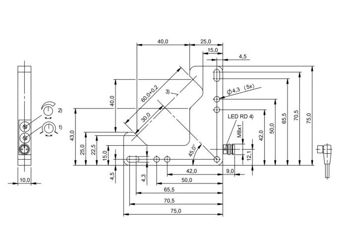 Угловые оптические датчики Balluff BWL000C