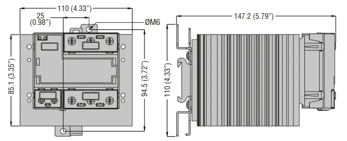 Однофазные твердотельные реле 380 В Lovato Electric HS3D5HV048E230