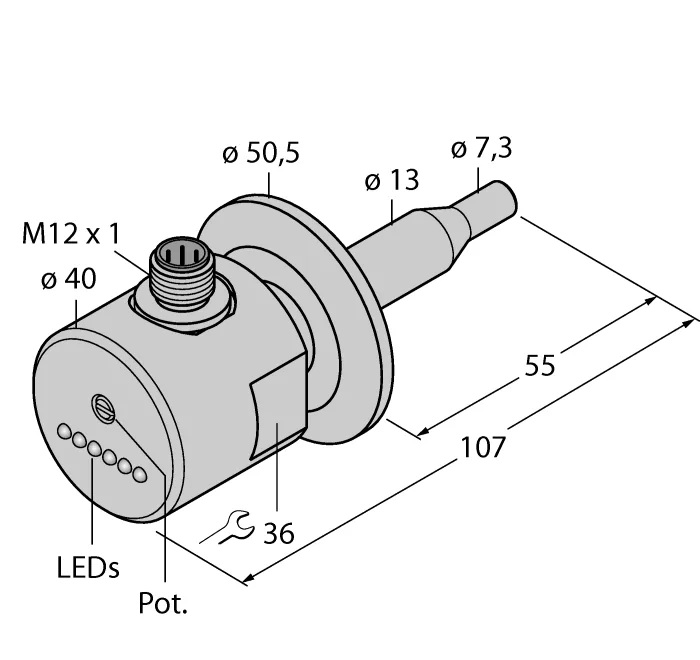 Калориметрические датчики потока TURCK FCS-50A4-AP8X-H1141/D014