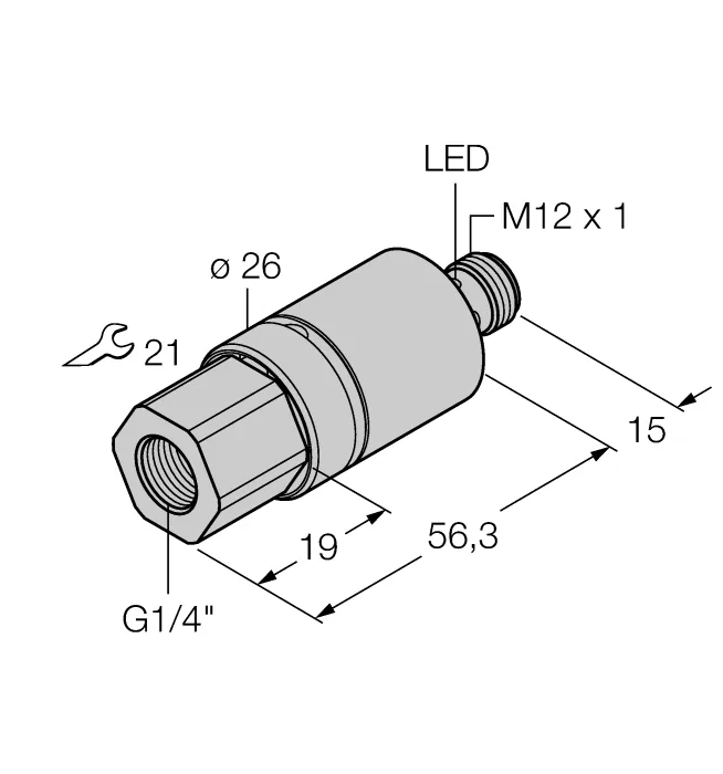 Датчики давления с релейным выходом TURCK PC016V-201-2UPN8X-H1141