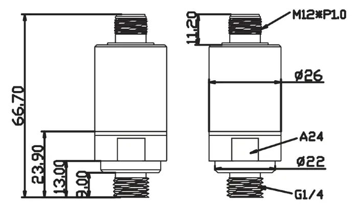 Аналоговые датчики давления 4-20 мА EMA Electronics PB2168