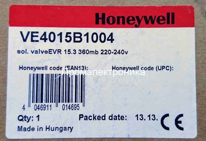 Газовый клапан Honeywell VE4015