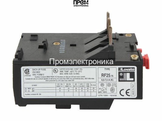 Тепловое реле Elco RF25 75 (4,5 - 7,5 A)