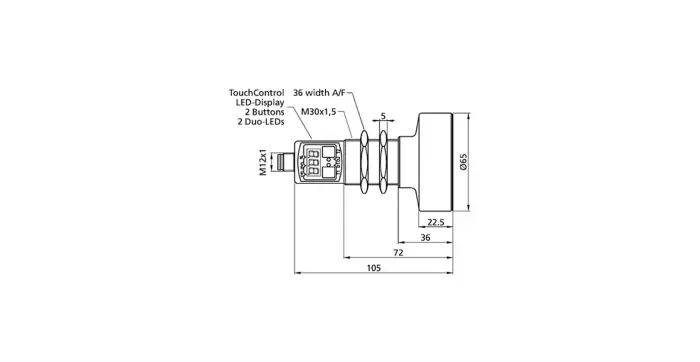 Датчики ультразвуковые с аналоговым выходом Microsonic vnp-600/IU/TC
