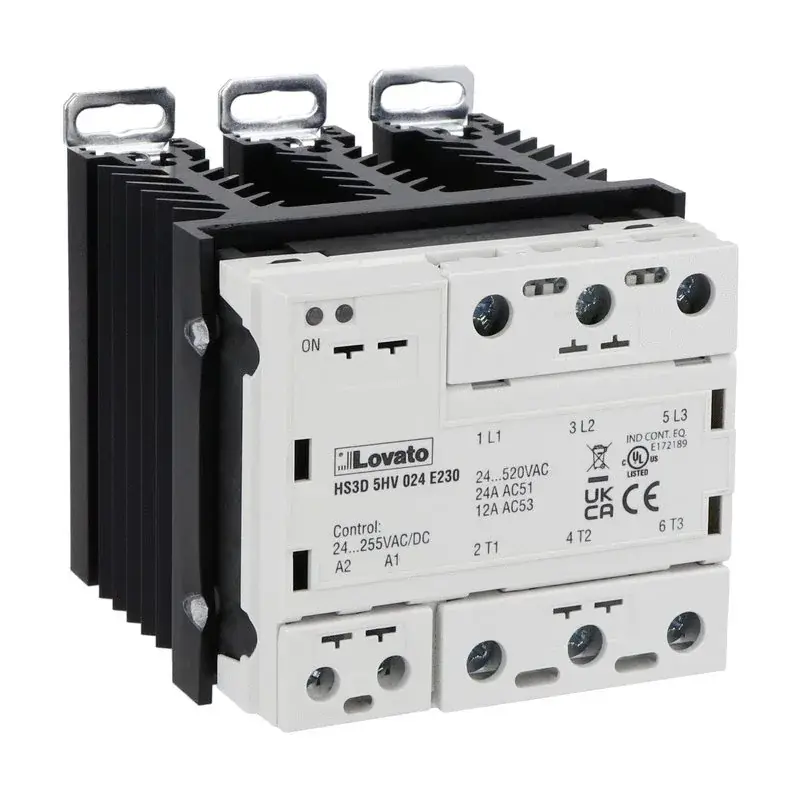 Однофазные твердотельные реле 380 В Lovato Electric HS3D5HV024E230