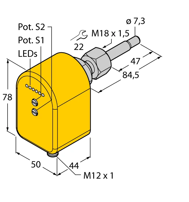 Калориметрические датчики потока TURCK FTCST-A4P-2AP8X-H1140