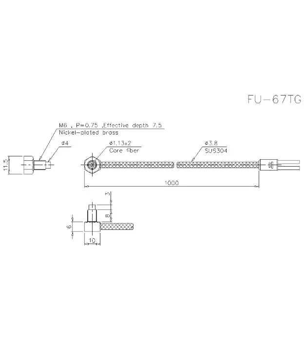 Оптоволоконные кабели для датчиков KEYENCE FU-67TG