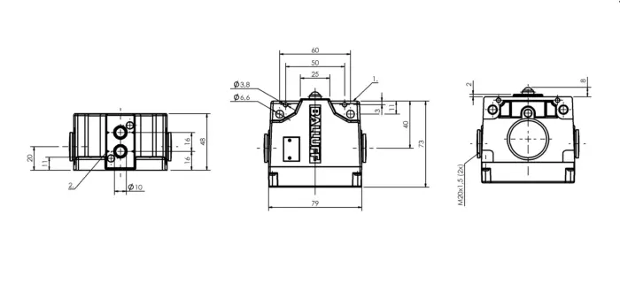 Блочные кулачковые выключатели Balluff BNS02FA