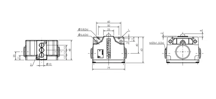 Блочные кулачковые выключатели Balluff BNS02HE