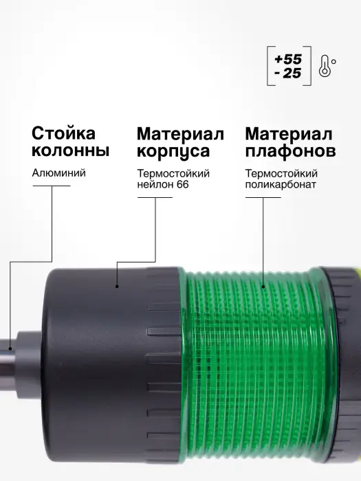 Светодиодные сигнальные колонны Raventek PVO2-324F-RYG
