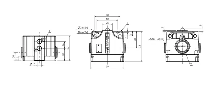 Блочные кулачковые выключатели Balluff BNS02F2