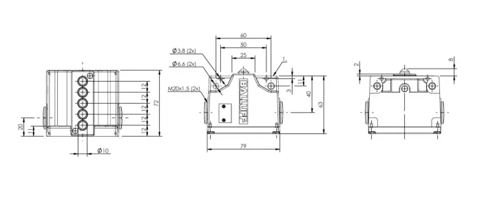 Блочные кулачковые выключатели Balluff BNS02AR