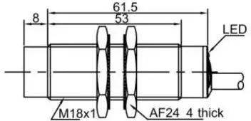 Индуктивные датчики расстояния LANBAO LR18XCN08LUM
